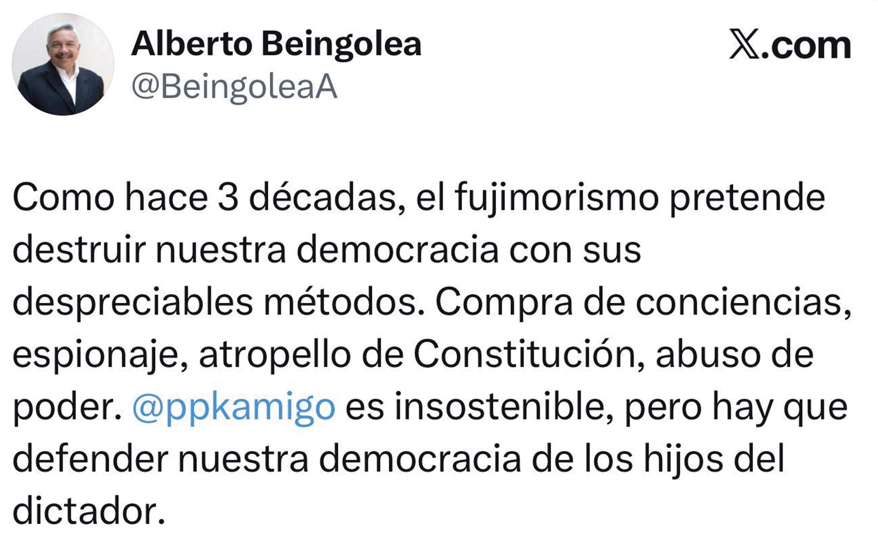 Post de Alberto Beingolea