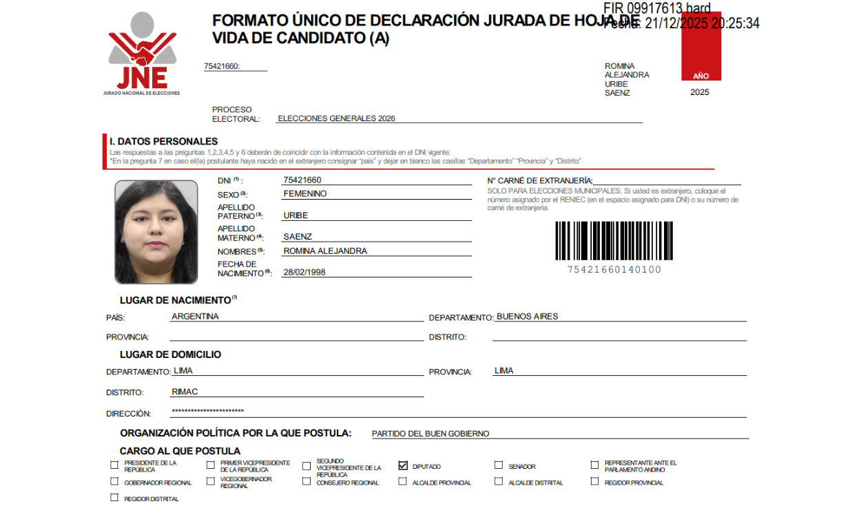 Declaración jurada
