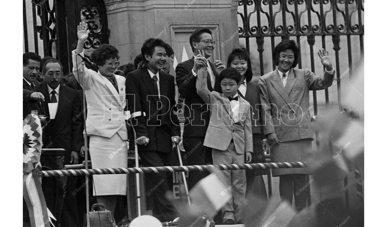 La familia Fujimori en 1990. Foto: Andina