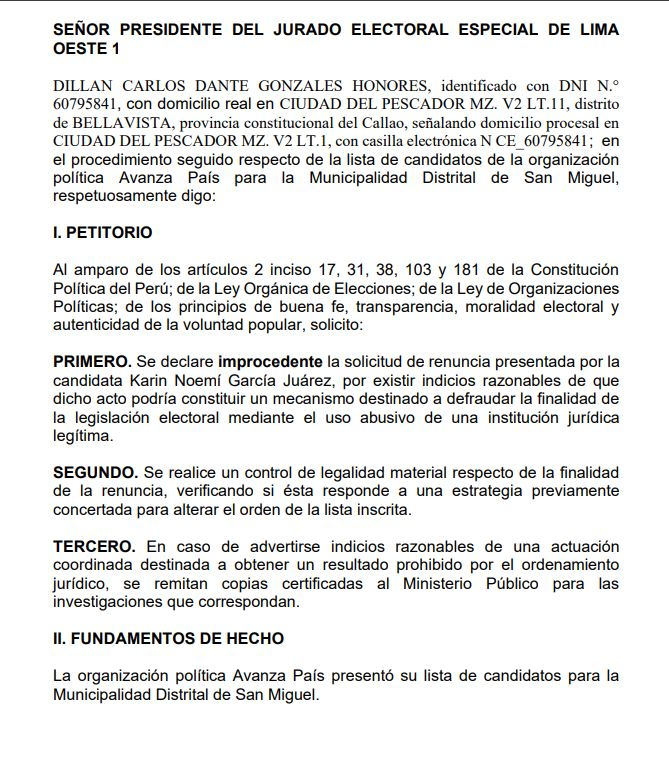 Cuestionan renuncia de candidata a la alcaldía de San Miguel por Avanza País.