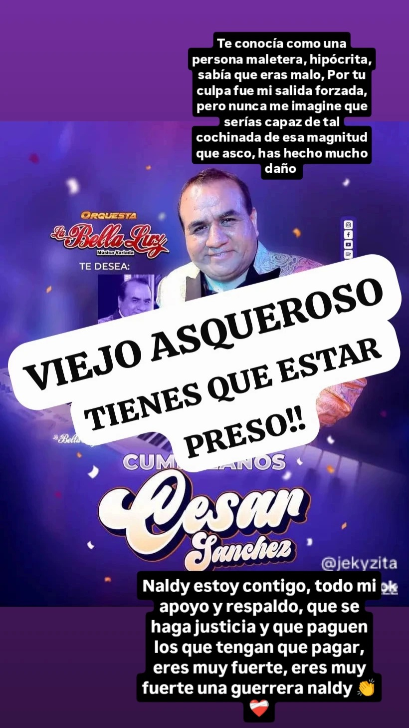 Eduardo Ortúzar, exvocalista de La Bella Luz, arremete contra César Sánchez.