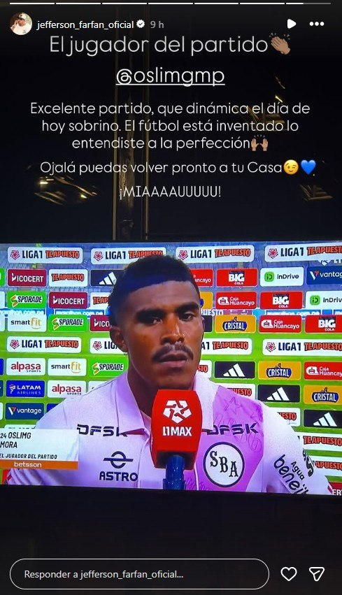 Publicación de Jefferson Farfán. Foto: Instagram