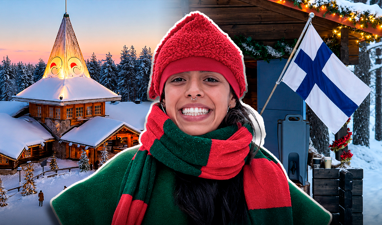 La joven colombiana de 26 años que creció en España y cada Navidad trabaja como 'elfa' en Finlandia: "Es común comer carne de reno"