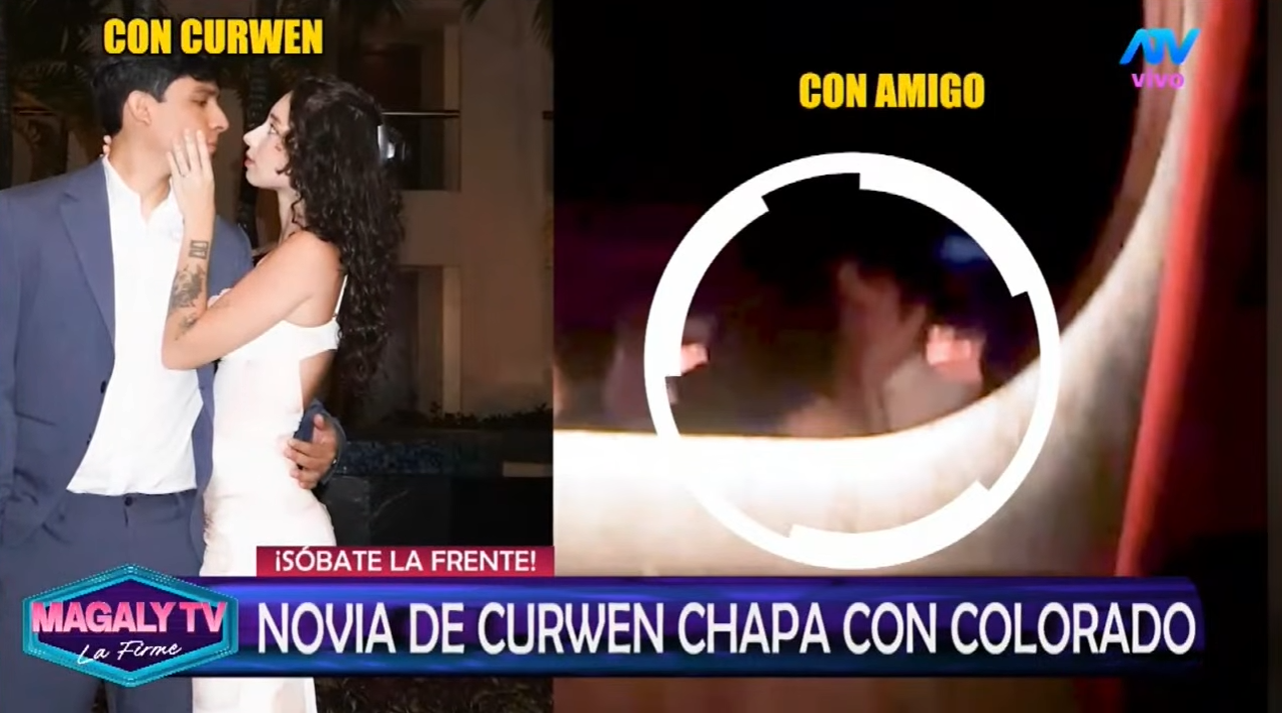 'Magaly TV; la firme' presentó ampay de la novia de Curwen. Foto: ATV. 'Magaly TV; la firme' presentó ampay de la novia de Curwen. Foto: ATV.