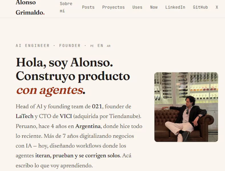Perfil de Alonso Grimaldo  