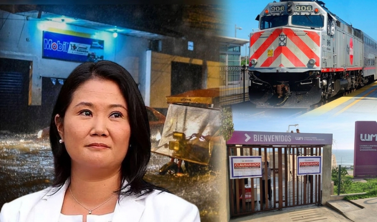 Gobierno de Keiko Fujimori en contradicciones: presidenta y ministros fragmentados por el LUM, trenes y El Niño