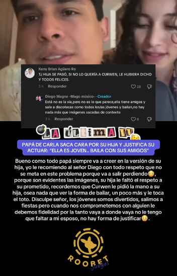 Mensaje del padre de Carla Campos. Foto: TikTok Mensaje del padre de Carla Campos. Foto: TikTok