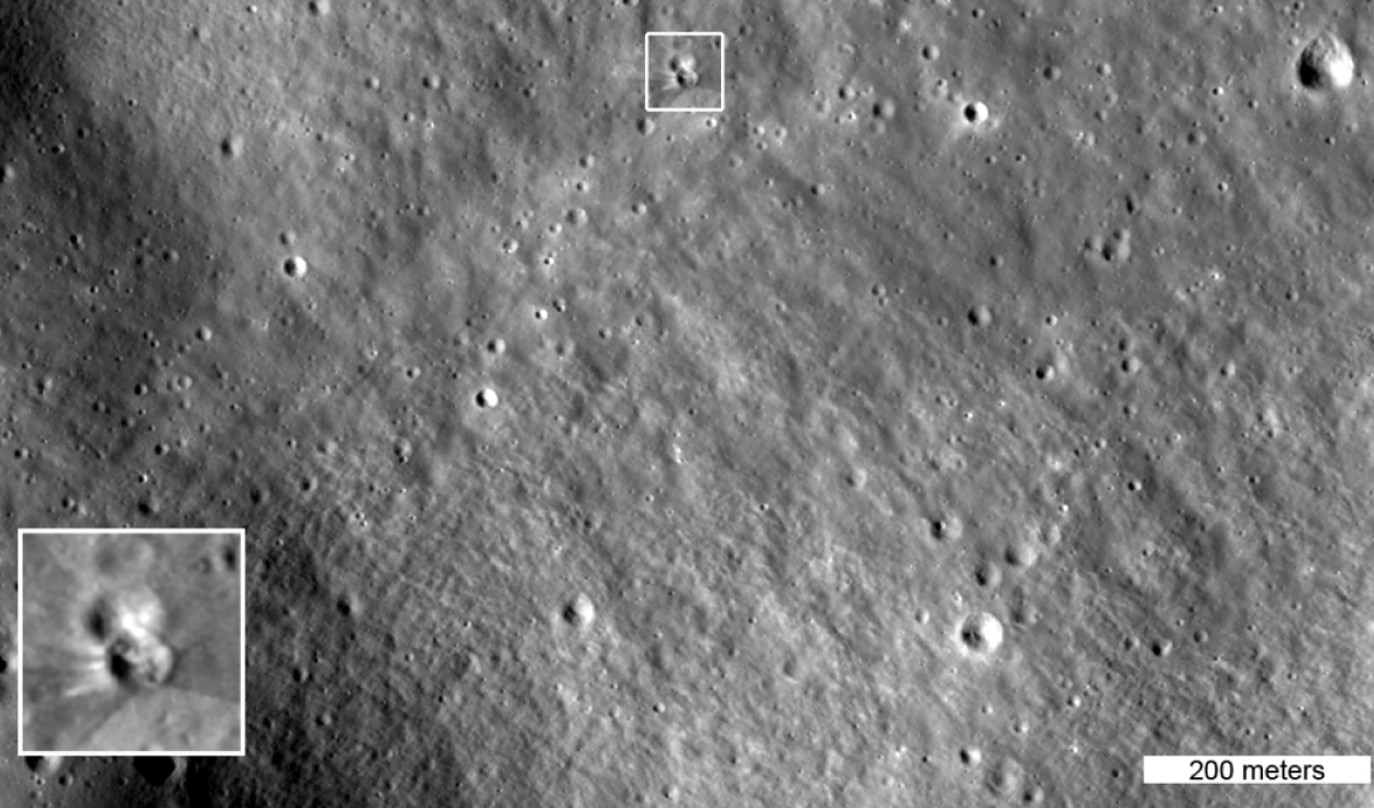 La NASA confirma el impacto del cohete de SpaceX en la Luna con imágenes de un cráter de 18 metros