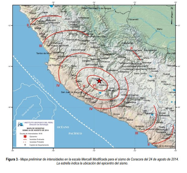 El reciente sismo en Ayacucho se sintió en Ica, el norte de Arequipa, Abancay y Lima. Foto: IGP El reciente sismo en Ayacucho se sintió en Ica, el norte de Arequipa, Abancay y Lima. Foto: IGP