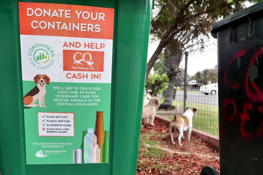 Nutley recoge unos 6.000 envases a la semana para su grupo local de rescate de animales. Foto: ABC News/Jasmine Hines