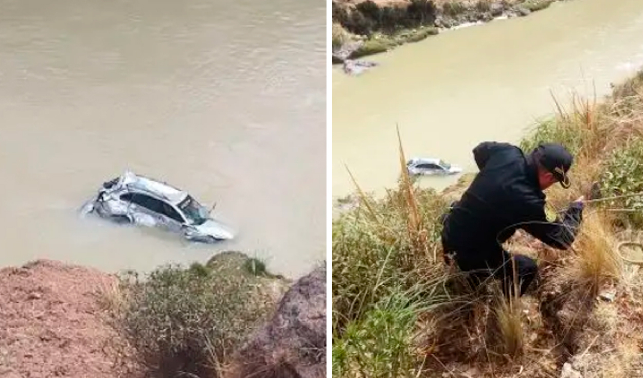 Pareja de esposos cae a bordo de su auto al río Mantaro tras despistarse en la Carretera Central