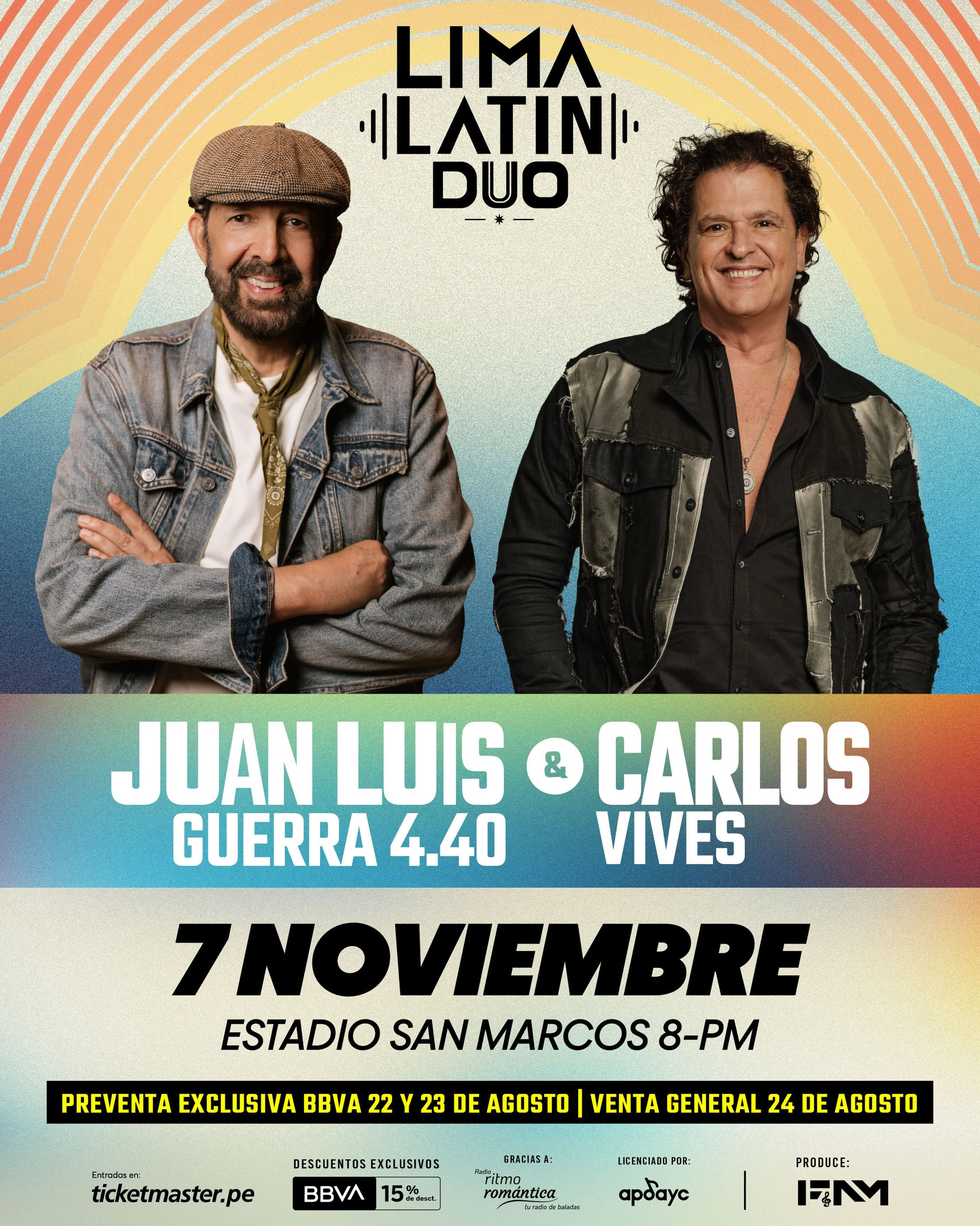 Juan Luis Guerra y Carlos Vives juntos en Lima