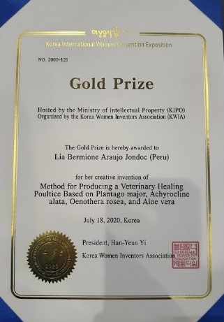 La medalla de oro en Corea reconoce su uso veterinario de la sábila. Foto: Agencia Andina