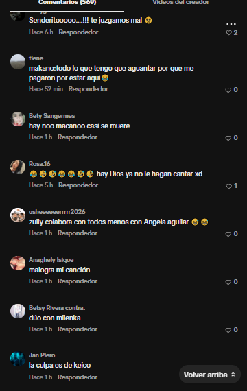 Comentarios sobre interpretación de Zully. Foto: TikTok Zully