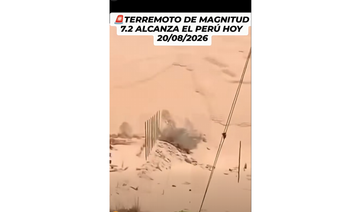 Imágenes reales del sismo en Perú incluidas en el metraje. Foto: Facebook