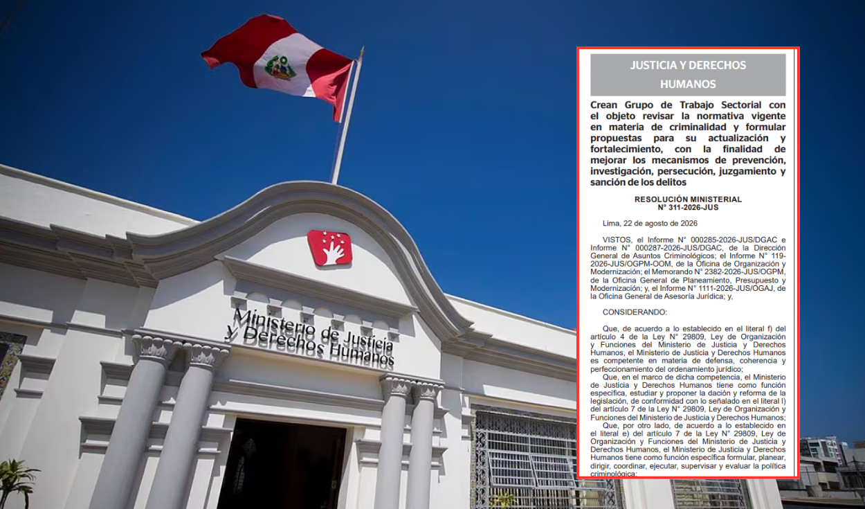 Peru justice ministry forms panel to review criminal laws