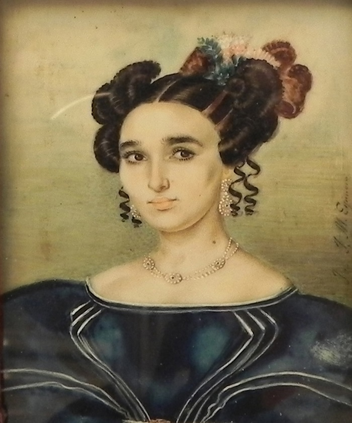 Retrato de Manuela Sáenz (1830). Bogotá. Fuente: Wikipedia.