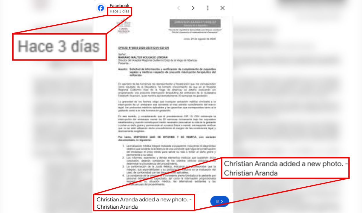 Vista previa de la publicación eliminada que Google aún conserva en sus resultados. Foto: Google
