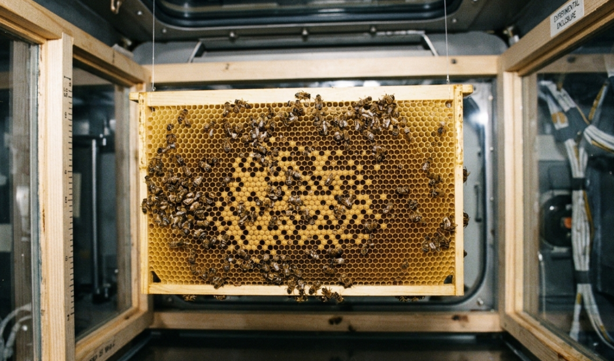 NASA sent 3,301 bees into space to test comb building