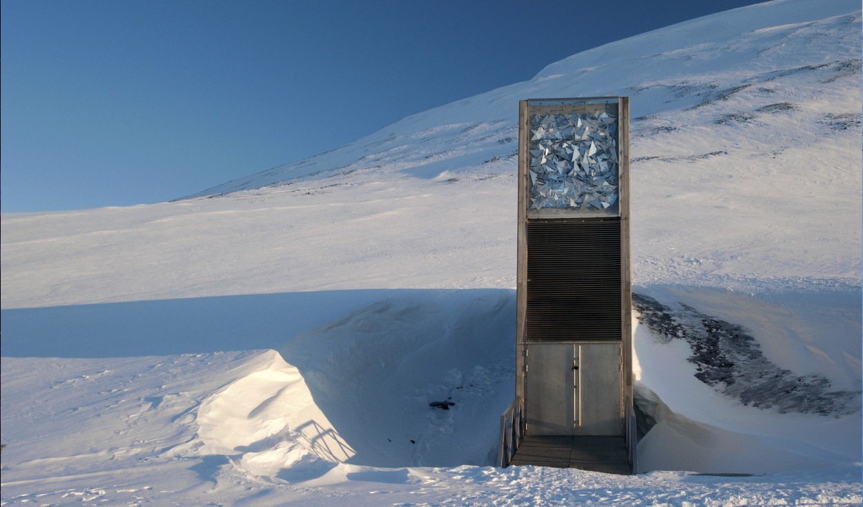 Entrada de la Bóveda de Semillas de Svalbard. Foto: Kerstin Langenberger