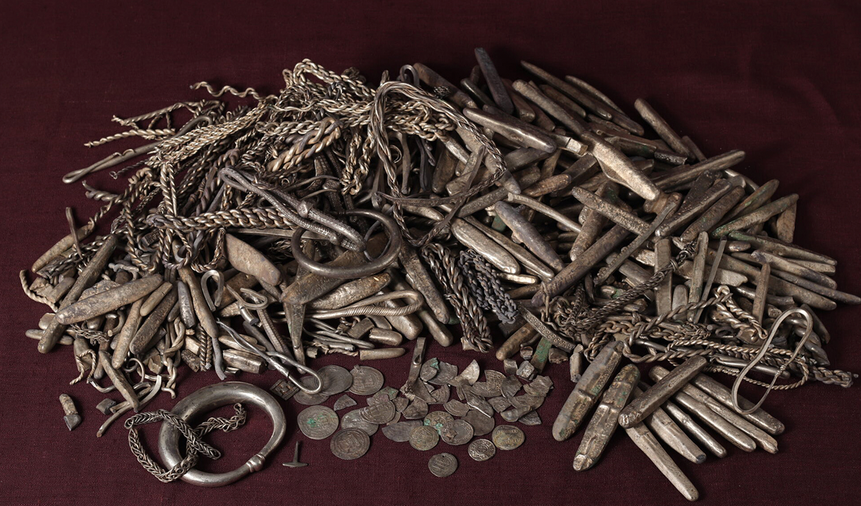 Viking silver hoard discovered by homeowner in Denmark
