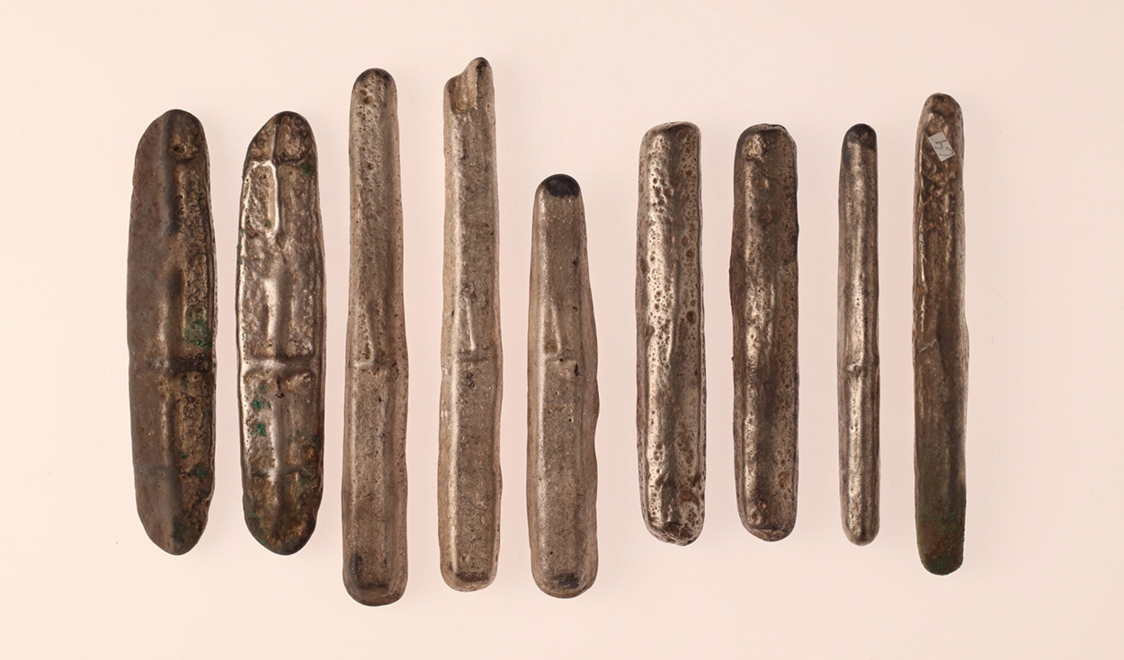 Durante la época vikinga, las barras de plata representaban riqueza. Foto: Museos del Norte de Jutlandia