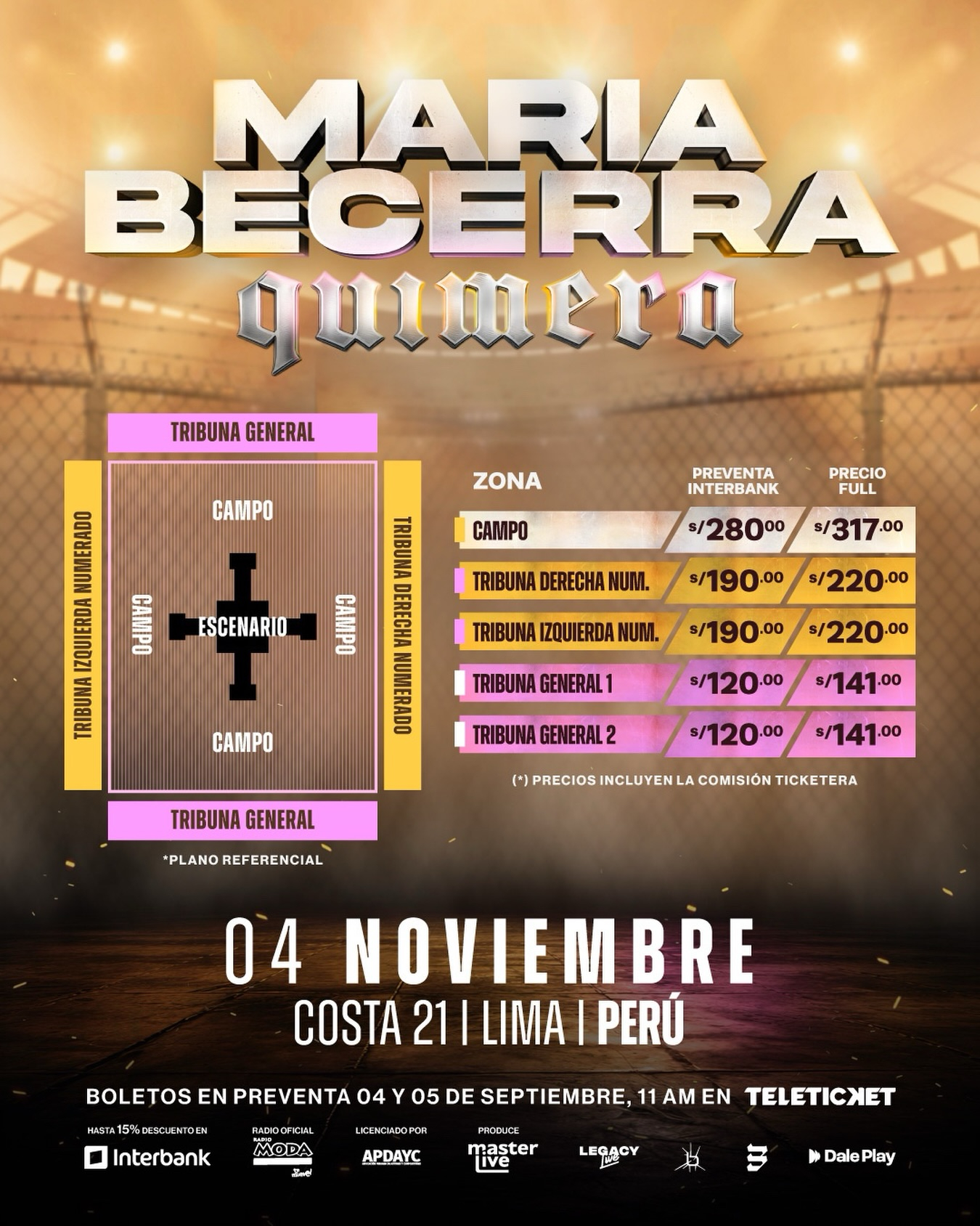 Precios del concierto de María Becerra en Lima