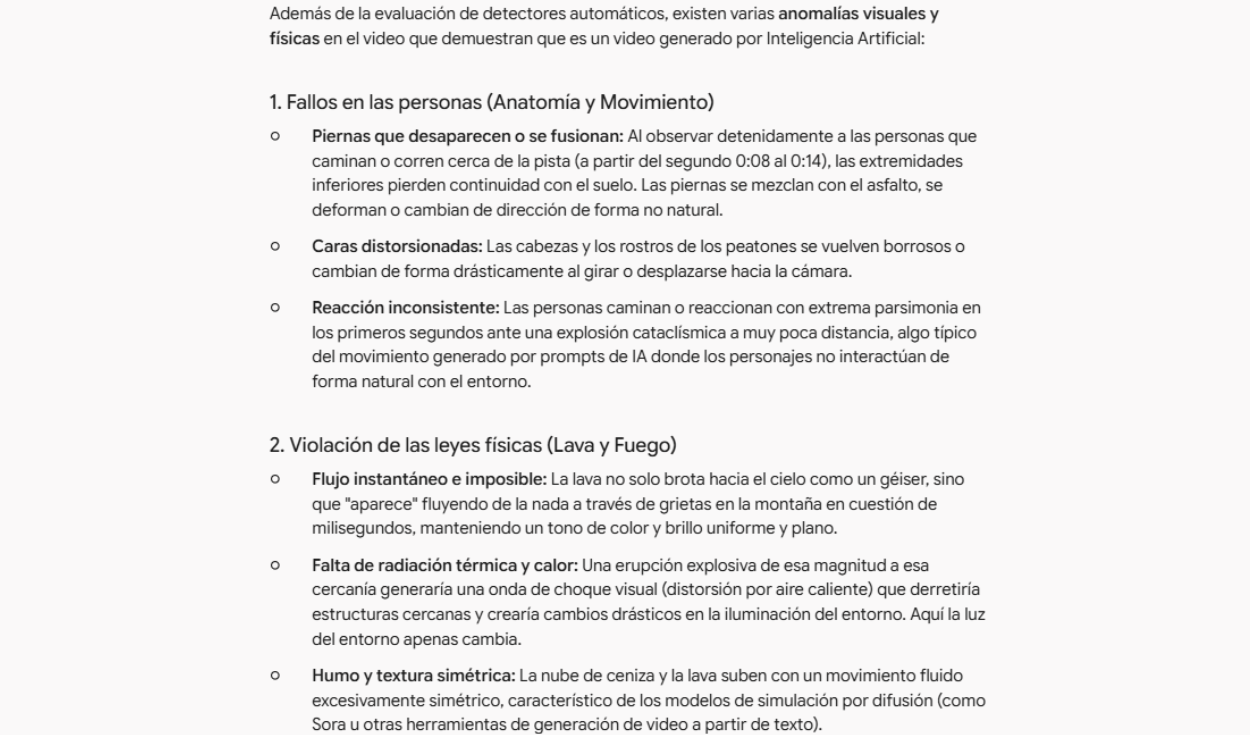 Análisis del video con SynthID. Foto: SynthID