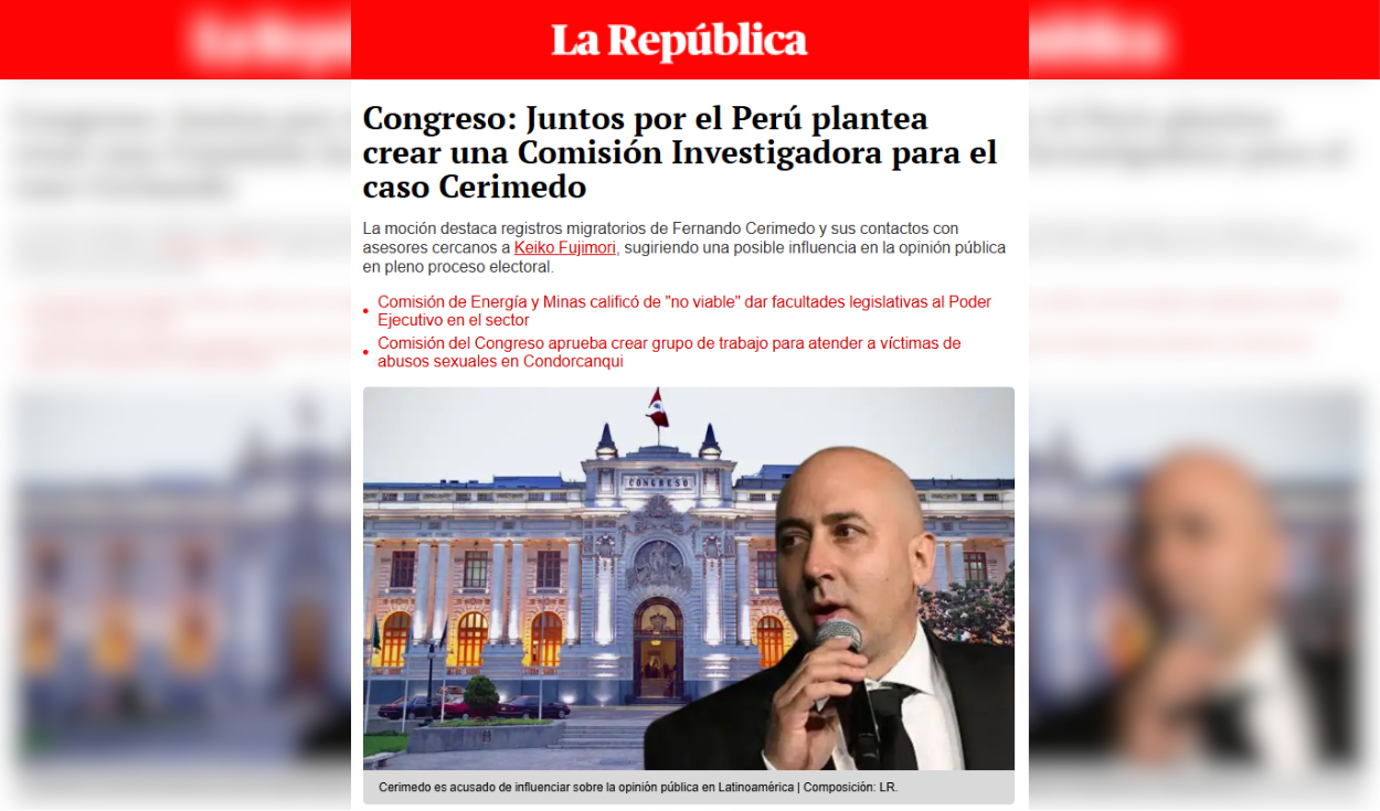 Nota de La República. Foto: La República