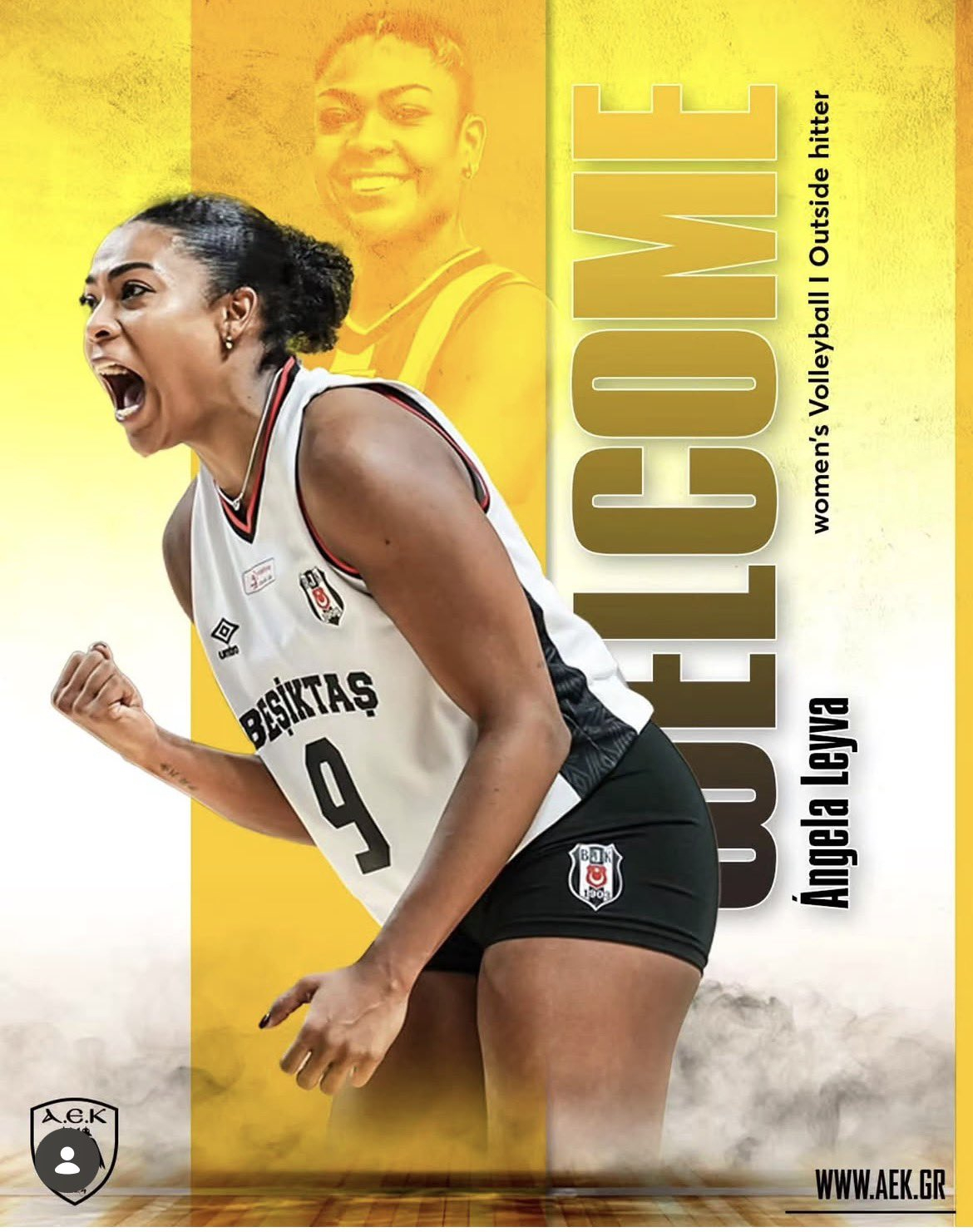 Nuevo club de Ángela Leyva. Foto: AEK Atenas