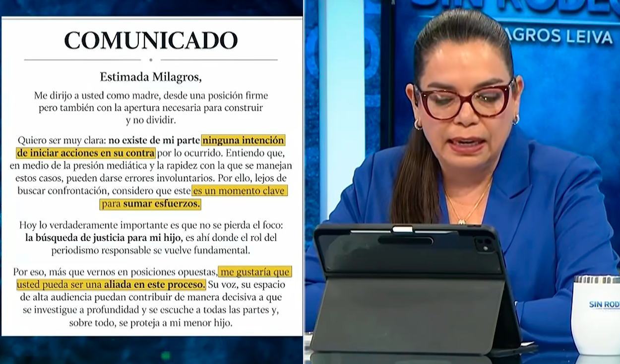 Madre de menor agredido en Liceo Naval perdona a Milagros Leiva por revelar identidad de su hijo y periodista manda firme mensaje