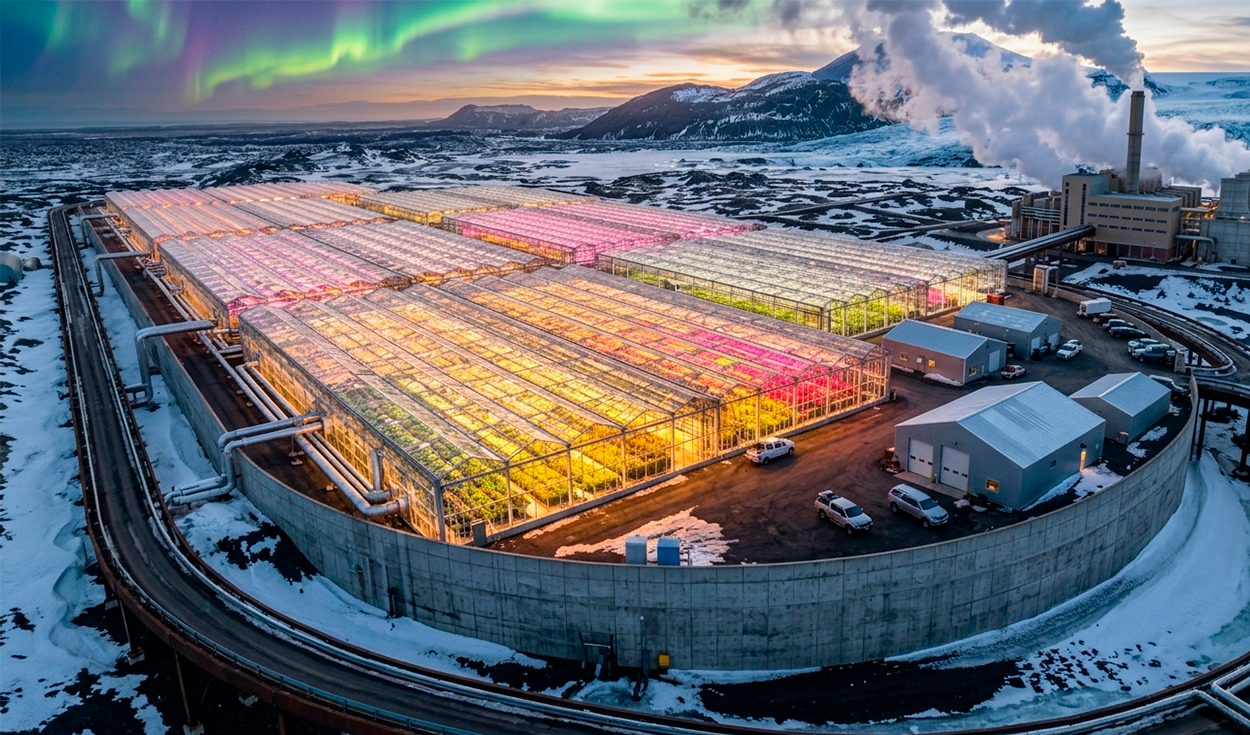 Los agricultores comenzaron a cultivar plátanos y fresas en un país cubierto de hielo durante casi todo el año