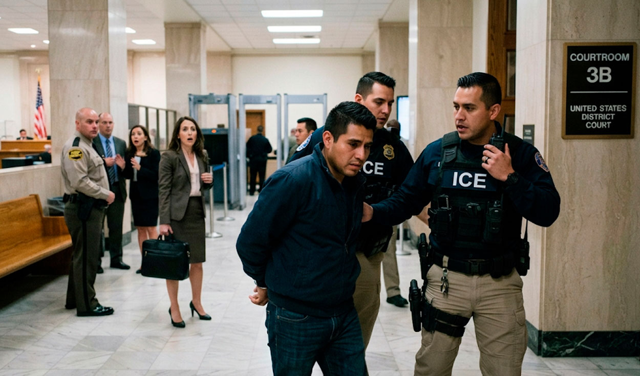 Terror para inmigrantes legales en EE.UU. | Se reveló que una persona fue detenida por el ICE dentro de un tribunal