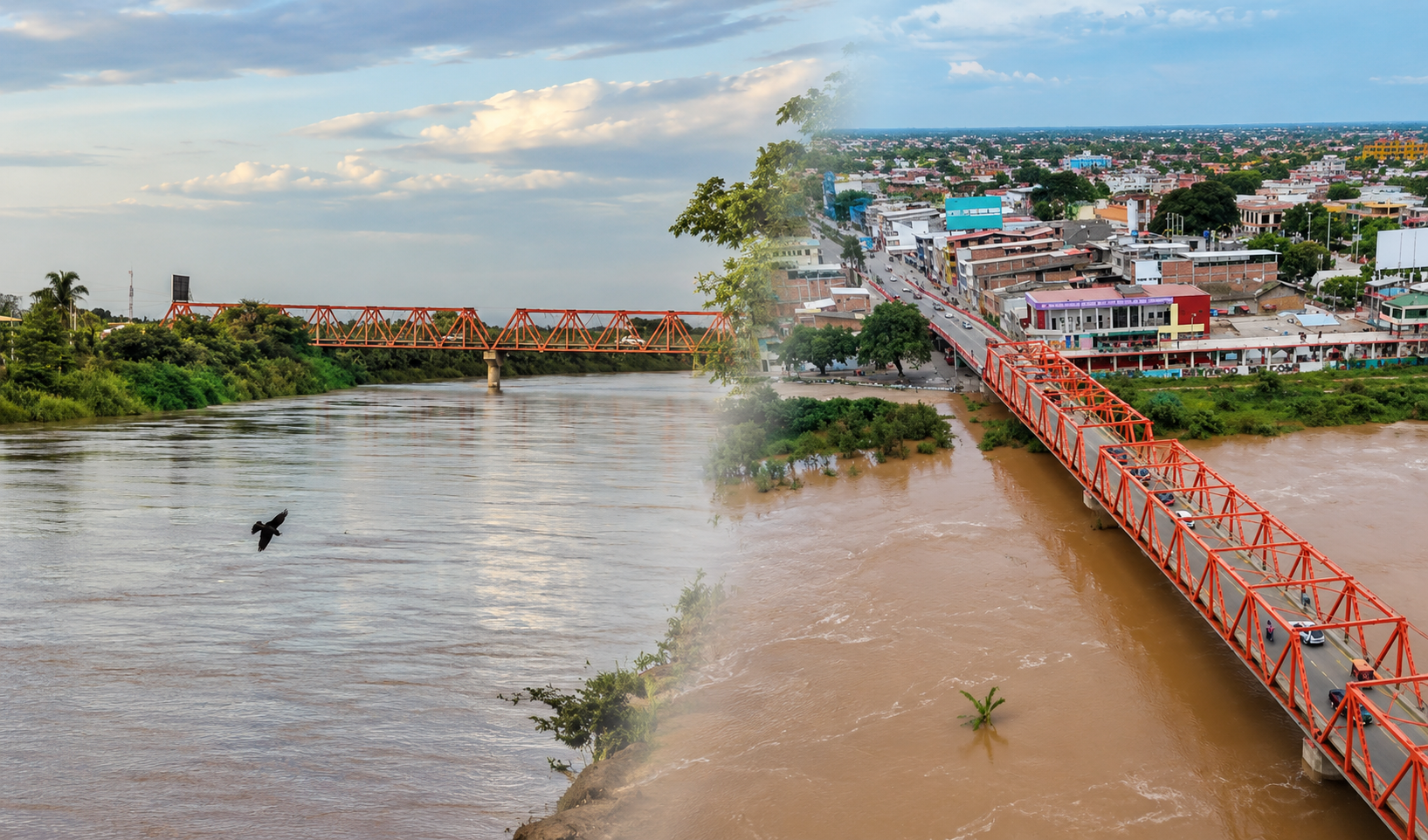 Efectos de El Niño en la cuenca Puyango: río Tumbes eleva peligrosamente su volumen tras lluvias intensas