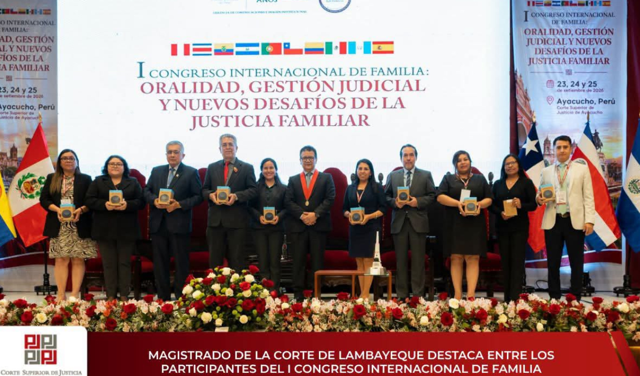 Magistrado de la Corte de Lambayeque obtiene tercer lugar en Congreso Internacional de Familia