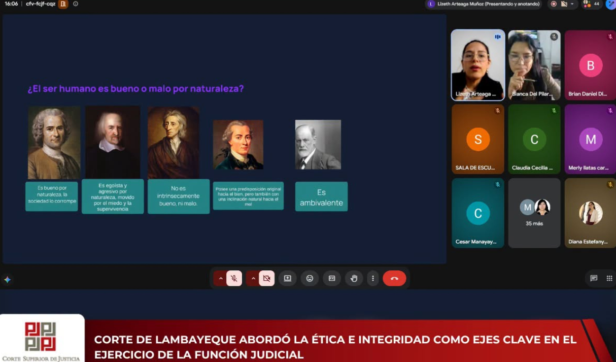 Corte de Lambayeque aborda la ética e integridad como ejes de la función judicial