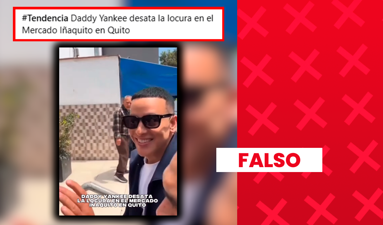 Es falso que Daddy Yankee haya visitado un mercado de Quito: imágenes corresponden a Miraflores en 2025