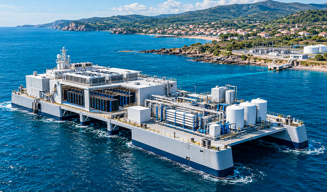 El ambicioso proyecto que busca generar electricidad con el océano para 32.000 hogares, alimentar centros de IA y producir agua potable