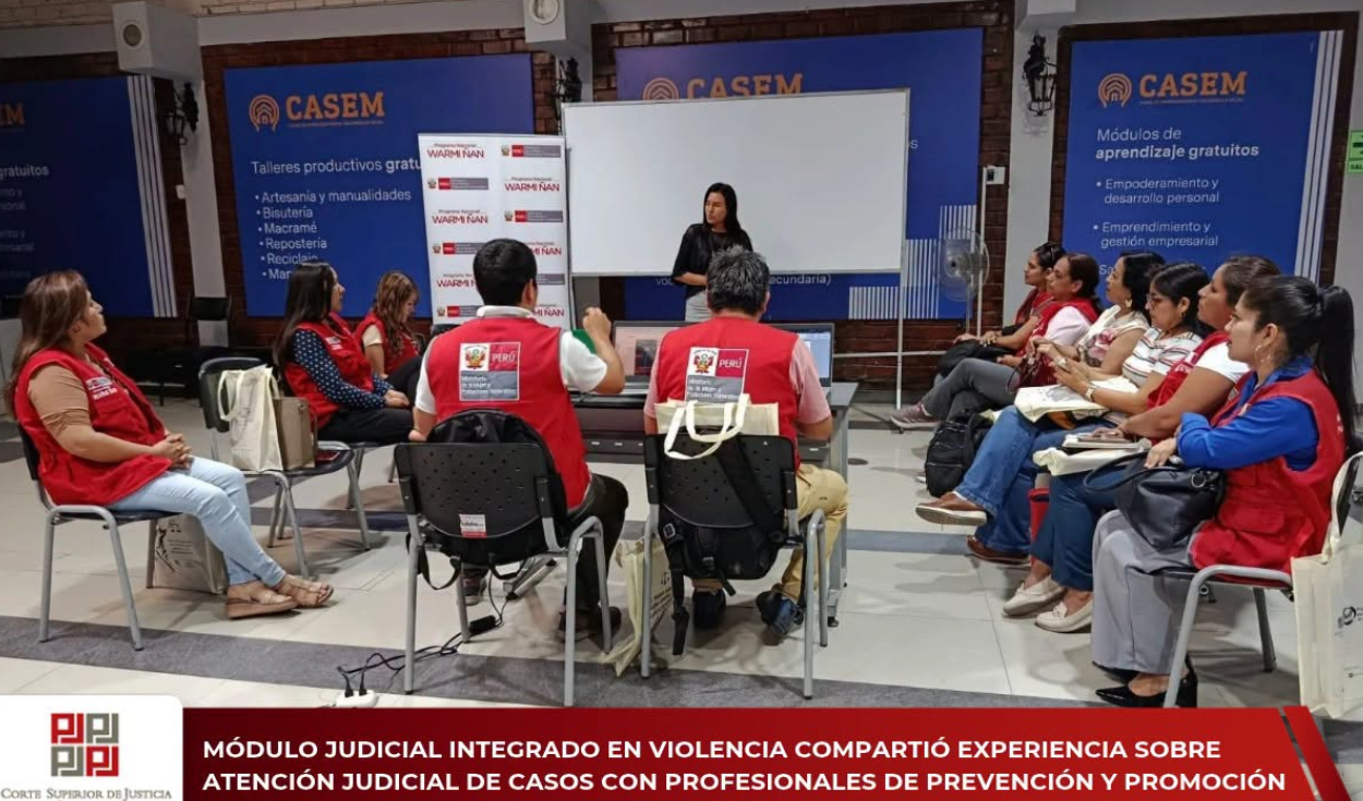 Lambayeque: Módulo Judicial en Violencia comparte experiencia sobre atención de casos