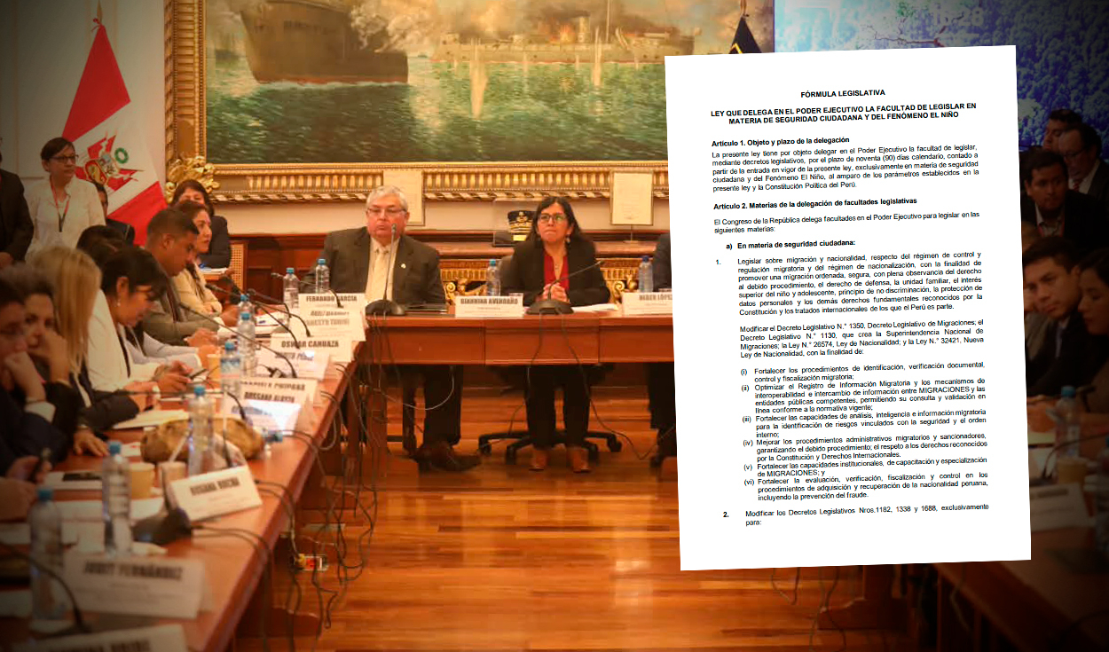 Comisión de Constitución aprueba dictamen de pedido de facultades solo en seguridad y Fenómeno El Niño