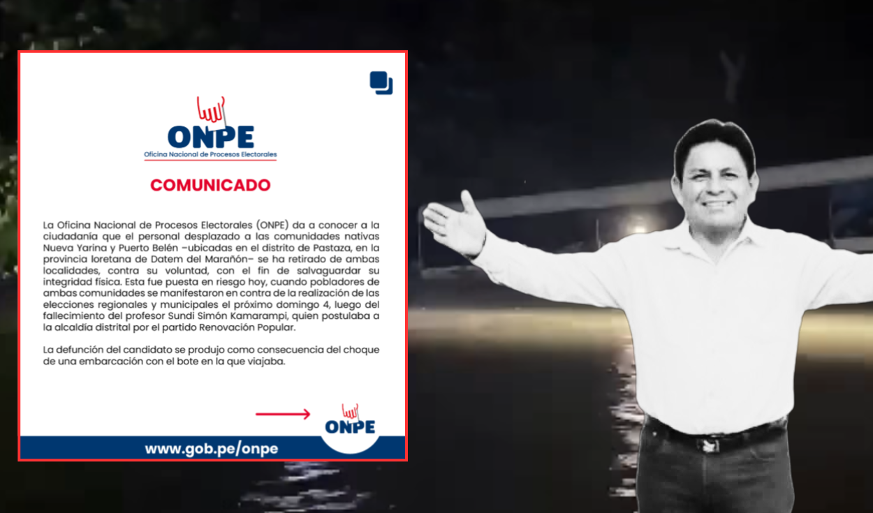 Personal de la ONPE tuvo que retirarse de localidades en Amazonas ante disputas por fallecimiento de candidato
