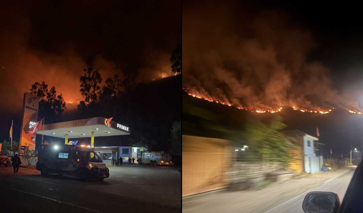 Cusco en alerta por incendio forestal en el Valle Sagrado: humo cubre viviendas y afecta comunidades