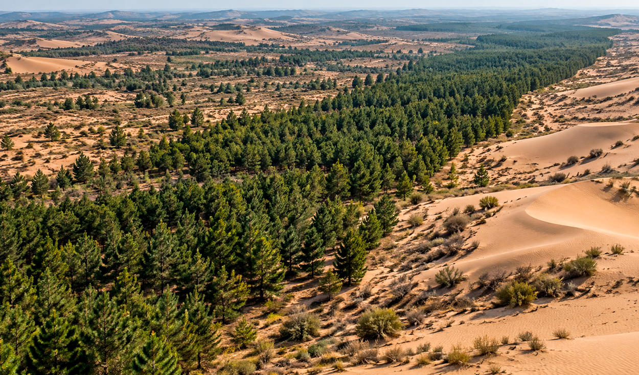 China levantó una muralla de árboles contra el desierto y, casi 50 años después, el plan amenaza sus reservas de agua