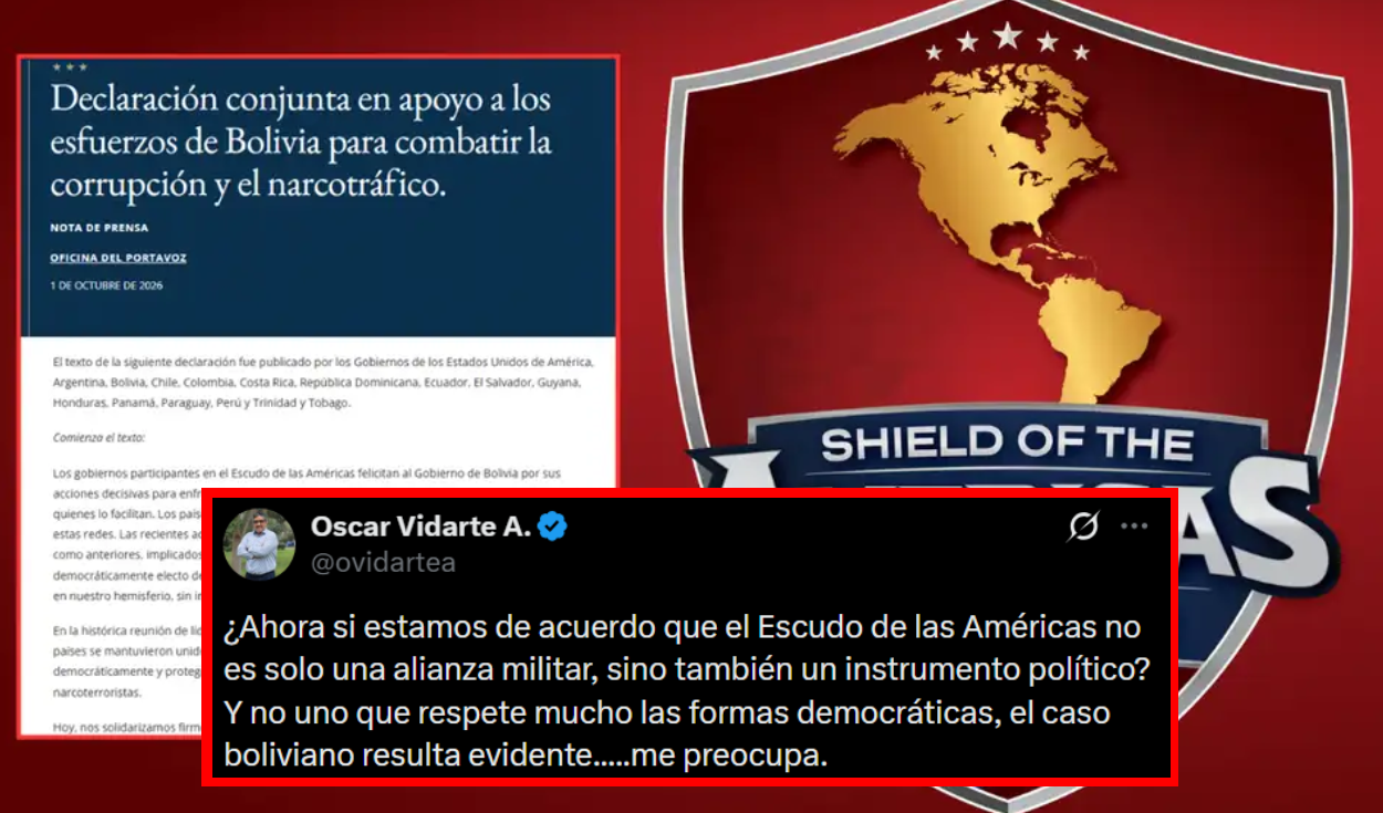 Vidarte sobre el Escudo de las Américas tras detención de fiscal en Bolivia: "Es un instrumento político"