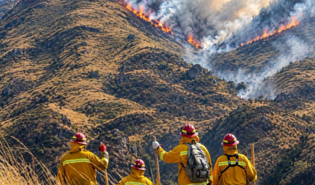 Cusco: un muerto y dos heridos deja incendio forestal en el Valle Sagrado de los Incas