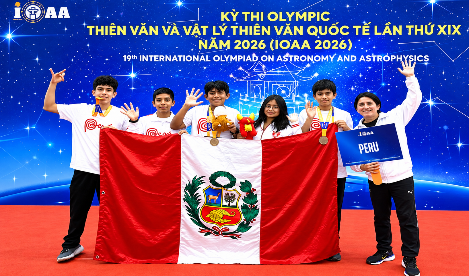Entre más de 60 países del mundo: escolares peruanos ganan tres medallas de bronce en Olimpiada de Astronomía en Vietnam