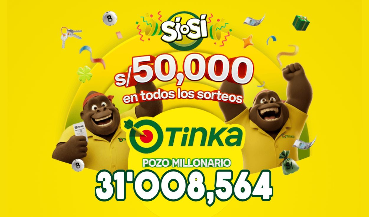 Resultados de La Tinka del domingo 4 de octubre: números ganadores, premios del Pozo Millonario, boliyapa, S/50.000 y más