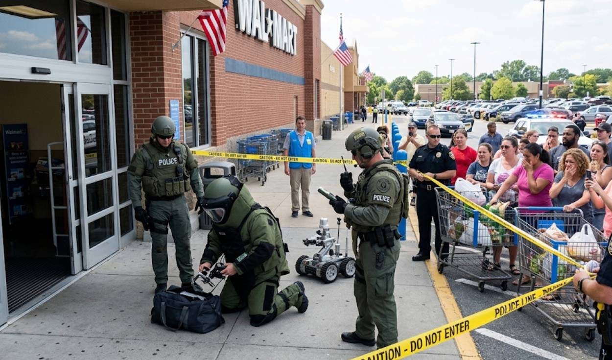 Alerta máxima en Walmart | Agentes policiales recibieron un reporte de amenaza de bomba dentro del supermercado: ¿Fue parte de una broma? Esta es la verdad