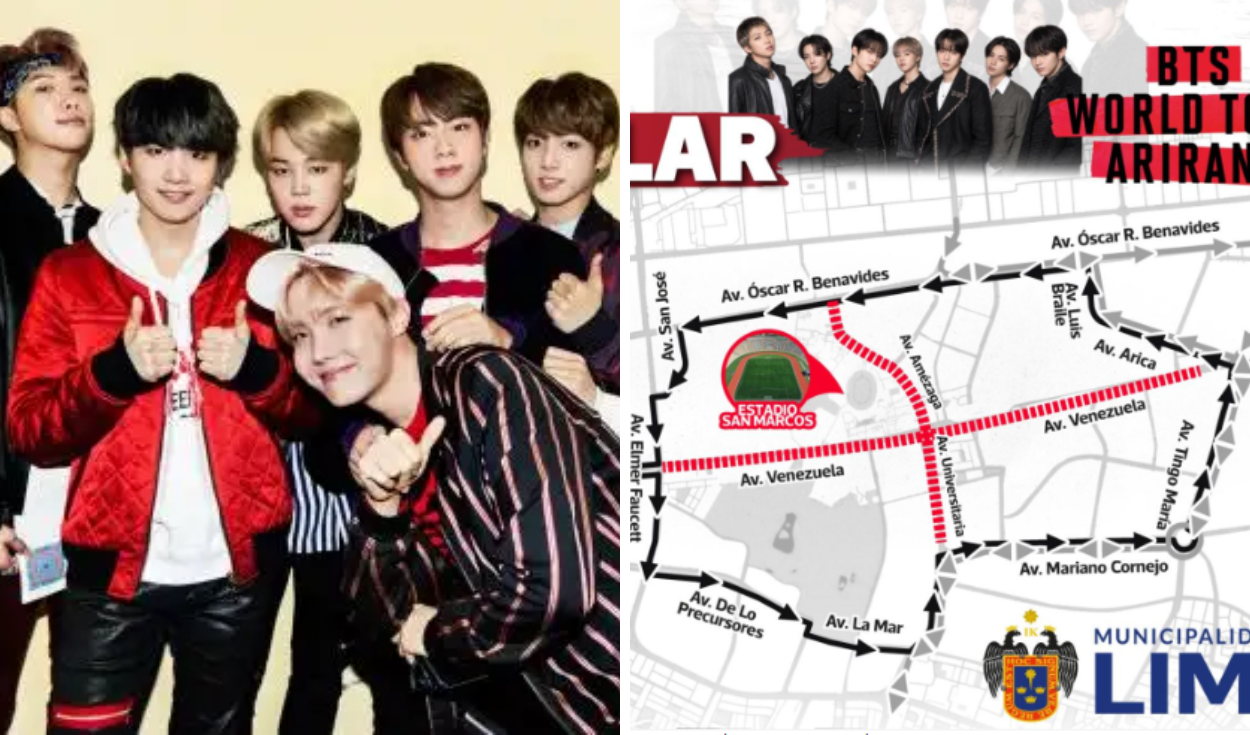 BTS en Lima: cierres y desvíos por conciertos en el Estadio San Marcos este 7, 9 y 10 de octubre