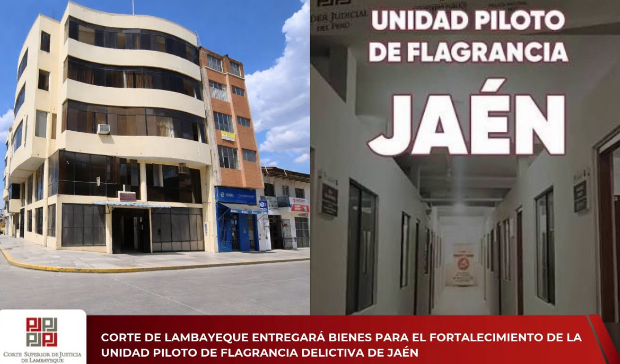 Jaén: Corte de Lambayeque entrega 63 bienes para fortalecer Unidad de Flagrancia